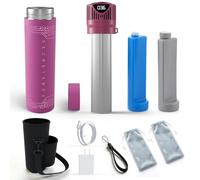 Glacière à insuline électrique de voyage, 4 stylos, mini réfrigérateur à insuline avec biogel, refroidisseur de médicaments USB maintient une température dynamique de 2 à 8 °C, magenta