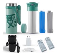 Glacière à insuline électrique de voyage, haute capacité 8 à 9 stylos, réfrigérateur à insuline avec biogel, refroidisseur de médicaments USB température dynamique de 2 à 8 °C, vert