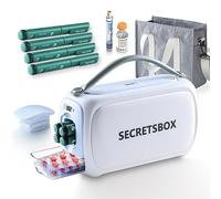 Glacière à Insuline pour Voyage originale alimentée par piles - Boîte de refroidissement médicale à température de 2-8 °C, Mini réfrigérateur pour insuline portable (avec 2 piles)