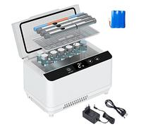 Glacière à insuline Réfrigérateur Portable Refroidisseur d'insuline Boîte réfrigérée Boîtes froides de voyage Réfrigérateur à température constante Affichage LED Double couche 3 batteries