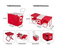 glacière à roulettes 32L Camping Outdoor Picnic Portable Heat Insulation Box