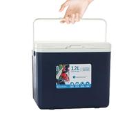 Glacière de camping - 12 l - Bleu - Boîte de refroidissement pour voiture froide - Portable - Récipient alimentaire pour fruits et lait maternel - Pour fruits, lait maternel, jus, boisson, lait