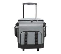 Glacière de Camping,avec Roues Poignée Grande Capacité,Sac roulotte Isotherme 35L - pour Plage, Voyage, Pique-Nique, pêche, Camping, fête, Bord de Piscine