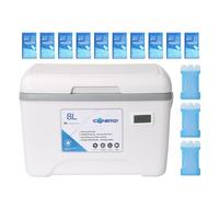 Glacière de camping de 8 L avec poignée | Récipient à boissons étanche avec affichage de la température pour aventures en plein air, chantiers de construction, fêtes à hayon, utilisation marine