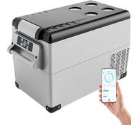 Glacière de voiture avec compresseur, 18/20/30.6/35/45/49.4L, avec application, réfrigérateur portable 12V 24V 230V, réfrigérateur de camping jusqu'à -20°C ° C pour voitures et camions CF001-30.6GR