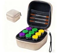 Glacière de voyage pour flacons d'insuline avec 9 compartiments, coque de protection en EVA, rembourrage en éponge épaisse pour résistance aux chocs, fermeture éclair sécurisée avec sangle de