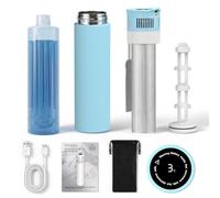Glacière électrique 3 en 1 à insuline, refroidissement automatique de 2 à 8 | Refroidissement semi-conducteur et refroidissement biogel, bouteille isotherme portable avec écran LED, prise USB