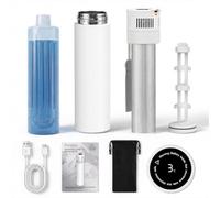 Glacière électrique 3 en 1 pour insuline, refroidissement automatique de 2 | Refroidissement semi-conducteur et refroidissement biogel, bouteille isotherme portable avec écran LED, prise USB