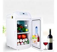 Glacière Électrique 35L 12V/24V, Refroidit & Chauffe, Portable | Glacière Voiture 35L 12V/24V/220V avec Contrôle Numérique, Roulettes et Rangement pour Boissons et Aliments