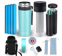 Glacière électrique à insuline 2-8℃, USB Refroidisseur de médicaments pour Voyage, Mini réfrigérateur pour insuline Sac pour diabétiques, avec 4 Sacs de Glace en Gel, Approuvé par TSA