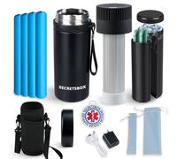 Glacière électrique à insuline 2-8℃, USB Refroidisseur de médicaments pour Voyage, Mini réfrigérateur pour insuline Sac pour diabétiques, avec 4 Sacs de Glace en Gel, Approuvé par TSA