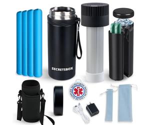 Glacière électrique à insuline 2-8℃, USB Refroidisseur de médicaments pour Voyage, Mini réfrigérateur pour insuline Sac pour diabétiques, avec 4 Sacs de Glace en Gel, Approuvé par TSA