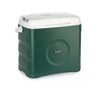 Glacière électrique Klarstein BeerBelly 29-29 L, 3 connexions : 230 V, 12 V, Allume-Cigare et Port USB, Portable, Fonction réfrigération et réchauffement, pour Voiture, Camion, Camping, Prise, Verte