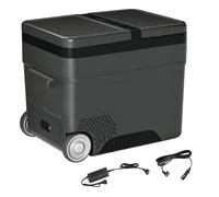 Glacière électrique - Outsunny - portable congélateur réfrigérateur 2 zones 45 L 12/24V DC 110-240V AC - plastique