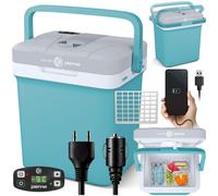 Glacière électrique PEME Essential 23 litres pour refroidir et maintenir au chaud, réfrigérateur mobile 12/230V, mode éco, connexion USB, pour le camping et la voiture