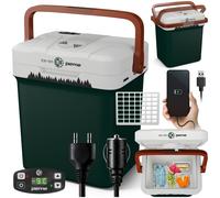 peme Essential Glacière Électrique 22,9L - Refroidisseur et Chauffe-Plats, Double Alimentation 12V & 230V, Mode Éco, Port USB, Couvercle Sécurisé, pour Voiture, Camping, Bateau