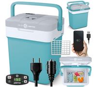 Glacière électrique PEME Essential 26 litres pour refroidir et maintenir au chaud, réfrigérateur mobile 12/230V, mode éco, connexion USB, pour le camping et la voiture