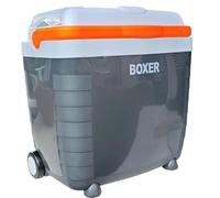 Glacière Électrique Portable, 32L, 12V/230V, Fonction Refroidissement et Chaleur, avec Roues, Gris/Orange