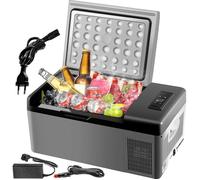 Glacière Électrique Voiture 15L 45 W 12/24V CC 100-240 AC Coque Plastique ABS -20℃~ 10℃ pour Camping Maison