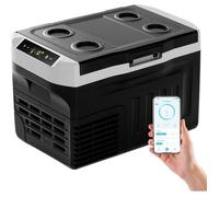 Glacière Électrique Voiture 23L EUHOMY Réfrigérateur Portable à Compression12V 220V Panneau Numérique