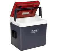 Glacière et compartiment chauffant à batterie ZORN Cooler Z 26 LNE PX CEE: E (A - G) thermoélectrique 230 V, 12 V, 18 V blanc-rouge, gris 25 l Max. 17°C en