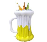 Glacière Gonflable Boissons Hawaïennes Flottantes Portables en PVC | Seau à Glace Refroidisseur Porte-Boissons Contenants Barbecue Piscine Plage Anniversaires Plein Air Pique-Nique