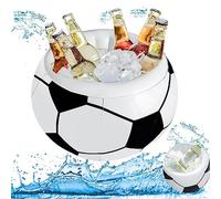 Glacière Gonflable de Grande,Mengger Seau De Football Gonflable Gonflables Plateau Gonflable Porte-Boissons Bar Flottant pour Plage Piscine Party
