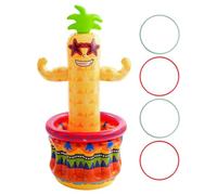 Glacière gonflable en forme d'ananas de 122 cm pour fêtes, décorations de fête sur le thème hawaïen, seau à glace flottant, accessoire de piscine d'été, tropical