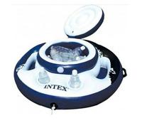 Intex Pools Glacière gonflable River Run 56822NP ronde 5 porte‑boissons 30 canettes Blanc