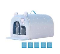 Glacière isolée pour chat - Habitat d'été amovible et spacieux - Glacière pour chat avec doublure isolante - Pour chats de petite et moyenne taille, chiens, chatons, chiots, balcons, terrasses