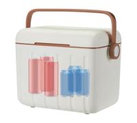 Glacière isolée | Refroidisseur pour la conservation du lait avec 6 blocs réfrigérants - Glacière portable de 6 litres pour pique-nique, camping, sport, randonnée, pêche, stockage d'urgence en plein