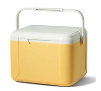 Glacière isotherme portable for aliments et boissons, petite boîte à lunch à coque rigide hermétique for camping, plage, pique-nique, conservation de la glace pendant 48 heures(Yellow,29x21x20cm/11.4x