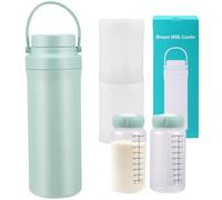 Glaciere Lait Maternel Portable, Bouteille Refroidisseur Lait Maternel 620ml, Pot Conservation avec 2 Biberons 300ml, Refroidissement à 360° Fraîcheur 24h, pour Allaitement Garderie Travail Voyages