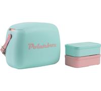 Glacière Lunchbox 6L Vert Pop -logo et sangle rose POLARBOX