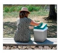 Glacière, plastique, 15 litres, gris / bleu lagune