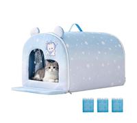- Glacière pliable, spacieuse avec bloc réfrigérant | Glacière pour chat avec doublure isolante pour petits animaux, chatons, chiots, arrière-cour, camping, balcon et terrasse