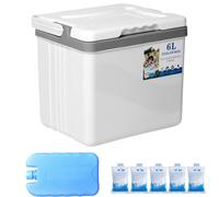 Glacière portable - Boîte isotherme étanche de 6 L, coffre de rangement pour déjeuner, accessoire de pique-nique en plein air, transport au congélateur | Conception de coffre isotherme isolé pour la r