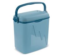 Glacière portable Curver bleu clair avec couvercle amovible et poignée verrouillable, légère et durable, compatible avec les cartouches de réfrigérant, idéale pour pique-nique, camping, plage, pêche