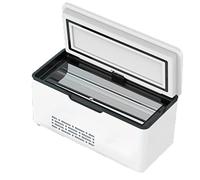 Glacière portable pour insuline, mini-réfrigérateur électrique intelligent haute capacité avec thermostat intégré et câble de chargement, idéal pour les voyages et la maison, 1 cellule.