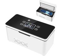 Glacière portable pour insuline, refroidissement actif de 2 à 8 °C, réfrigérateur médical avec 2 batteries de 10200 mAh et sac de transport, avertissement de batterie intelligent, sac isotherme pour