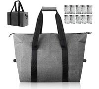 Glaciere Souple Isotherme Sac Isotherme Courses, Glacière Souple Sac Courses Pliable Sac Cabas Lunch Bag Sac Repas Isotherme Grand Sac Isotherme