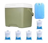 Glacières de camping - Boîte isotherme portable de 13,8 l | Coffre à glace réutilisable avec poignée étanche de grande capacité pour réfrigérateur de voiture pour femme, homme et extérieur