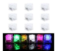 Glaçon Lumineux LED,Coloré Flash Ice Cube Couleur Lumineux,Glaçon LED Multicolores pour Bar,Club,Fête,Décoration de Mariage,9 Pièces