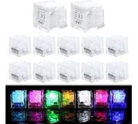 Glaçon Lumineux LED, Lot de 12 Coloré Flash Ice Cube Couleur Lumineux pour Champagne Tour fête Mariage Club et Barre