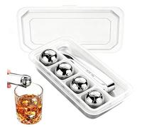 Glaçons En Acier Inoxydable - Rafraîchit Whisky Forme Ballon Foot | Glaçons Qui Ne Diluent Pas Les Boissons | Pour Appartement Bar Cuisine Fête Réunion Vacances Jour Match Vin Café Jus Boisson