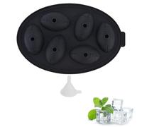 Glaçons en Silicone, Moule à Glaçons en forme de Football Américain, Moule à Glaçons réutilisable en forme de Rugby, Bac à Glace à Démoulage Facile avec Entonnoir pour Whisky/Cocktails/Bière/Vin