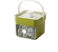 Glacons Moule Machine à glaçons grande capacité avec couvercles faciles presser, bacs for congélateur, réfrigérateur domestique, boîte de rangement maison(Green 25 Grid)