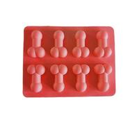 Glacons Moule Silicone, Bac Glacon Silicone, Moule a Glacon En Silicones de Forme Drôle Moules à Chocolat Pour Gâteaux et Pâtisseries, Cadeau Rigolo Pour Anniversaire de Fête (Rouge)