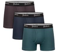 Gladbecke Boxers pour Hommes avec Ceinture Élastique, Caleçon Doux pour Hommes, Doux Confortale Calecon Slip Homme, Lot de 3, Bleu Foncé + Vert Lac + Violet, M