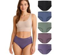 Gladbecke Culotte Femme Bambou Lot de 5, Doux comme de La Soie, Hautement Respirant, 94% Bambou & 6% Élasthanne, 3XL